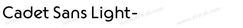 Cadet Sans Light字体转换
